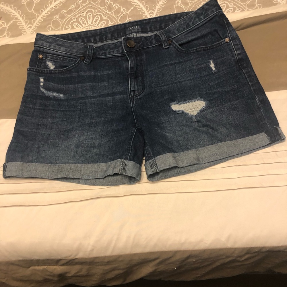 Jean shorts.